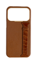 Tan Exotic Crocodile Side Strap Case