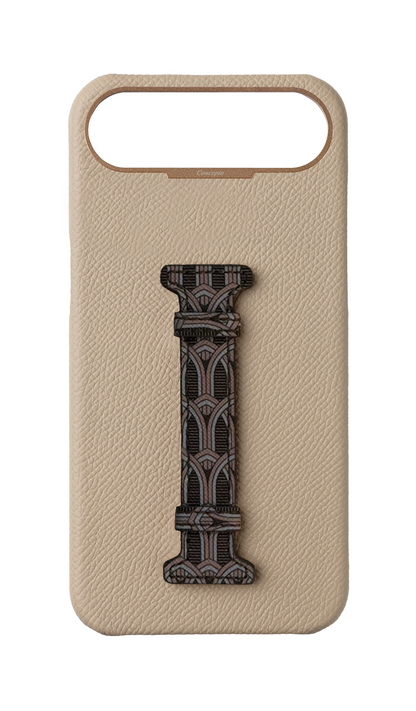 Cream Monogram Middle Strap Case