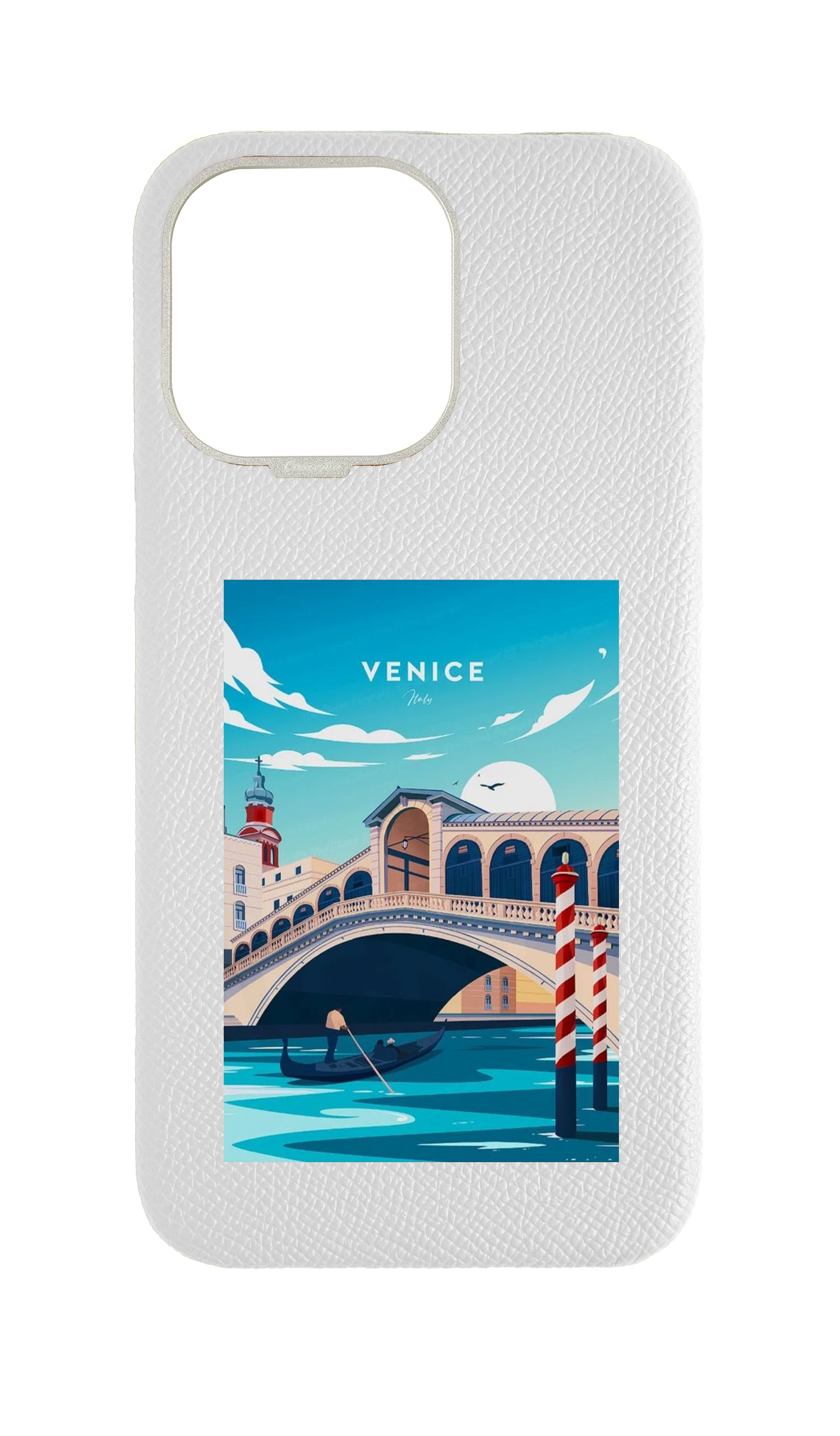 White Epsom Strapless Case - Venice