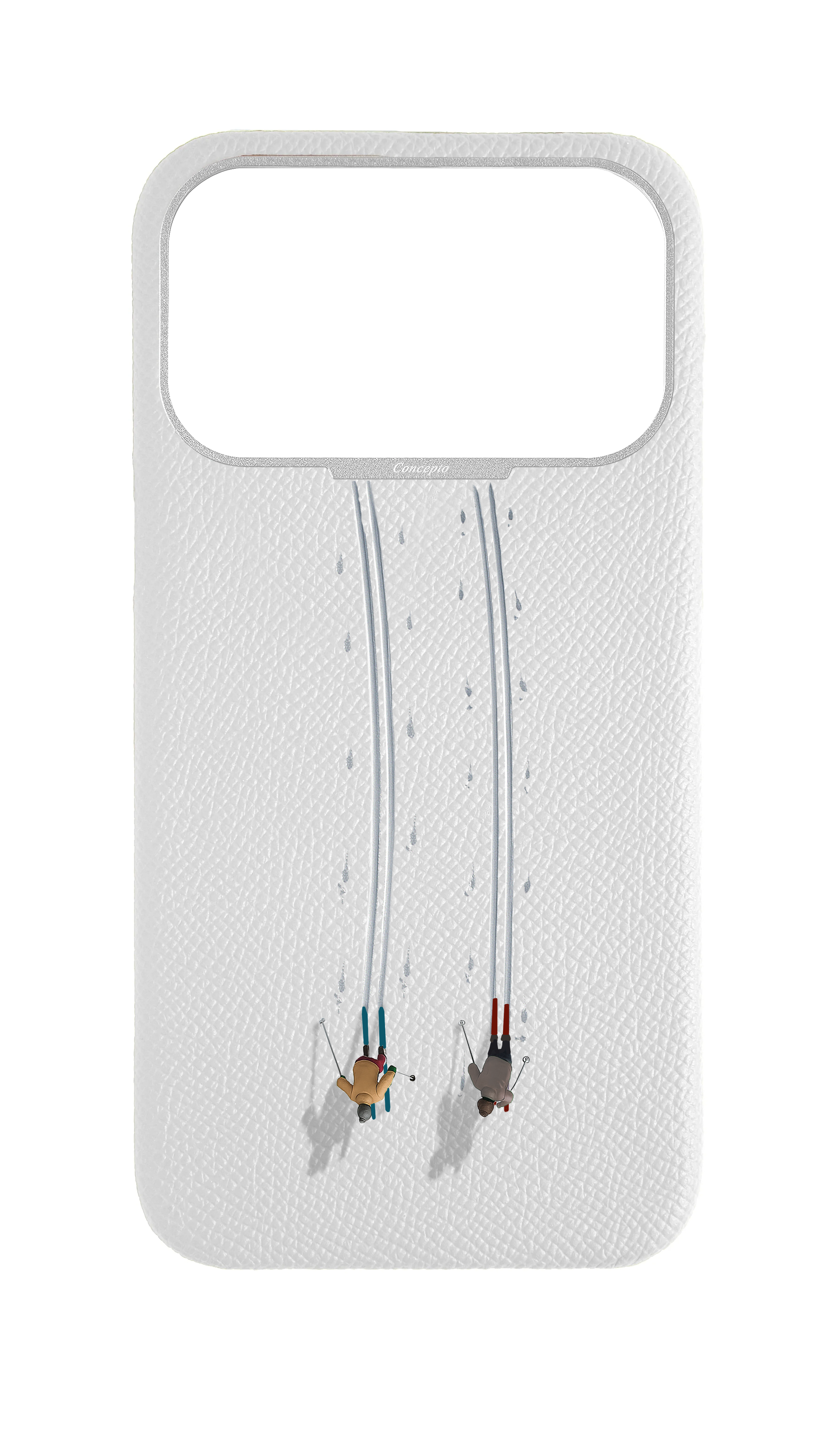 White Strapless Case - Skiing