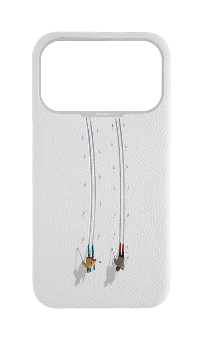 White Strapless Case - Skiing
