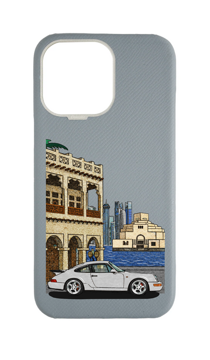 Light Blue Grey Strapless Case - Qatar Retro