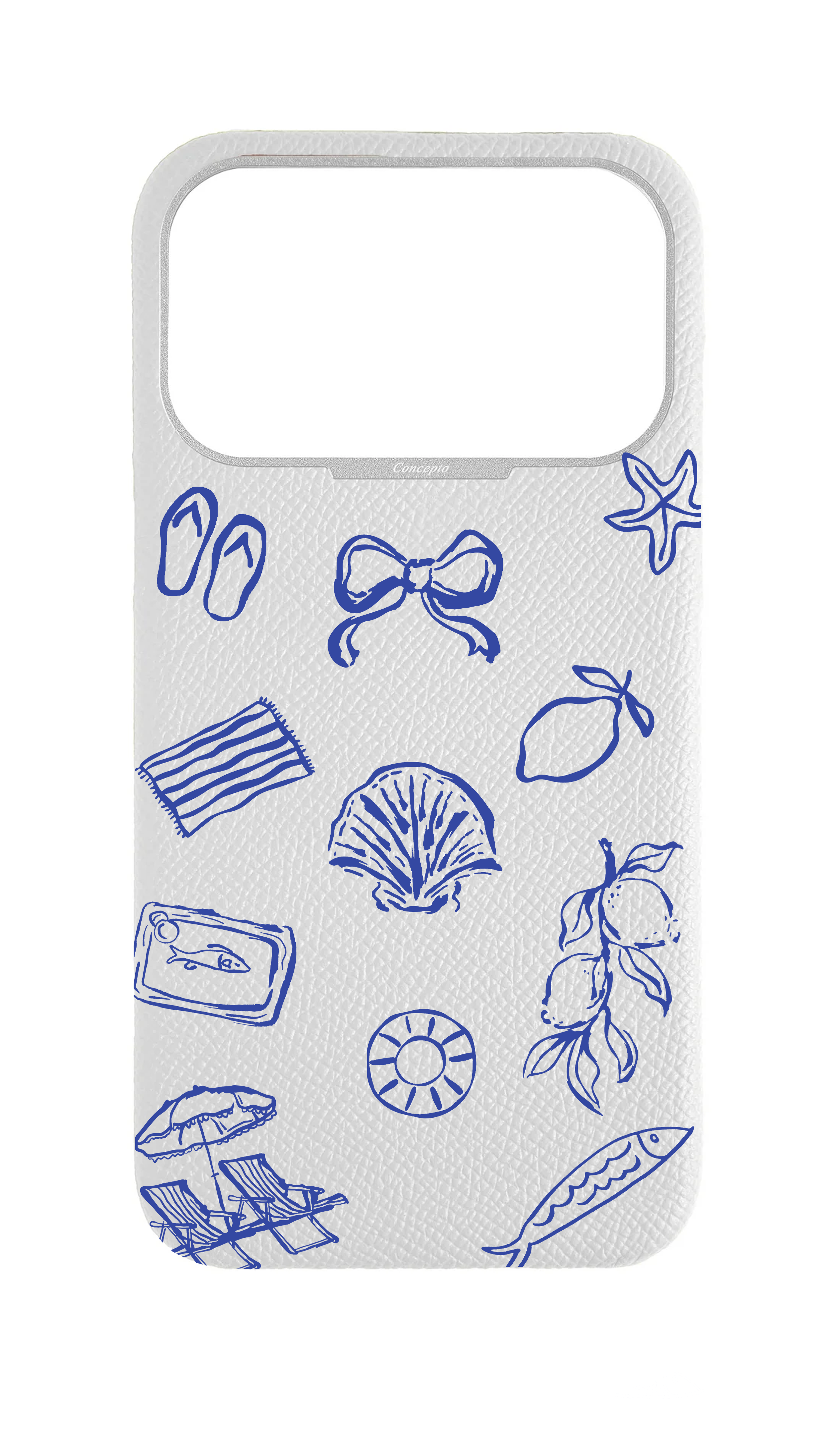 White Strapless Case - Coastal Escape