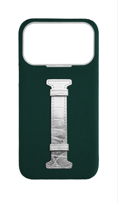 Green Himalayan Exotic Crocodile Middle Strap Case