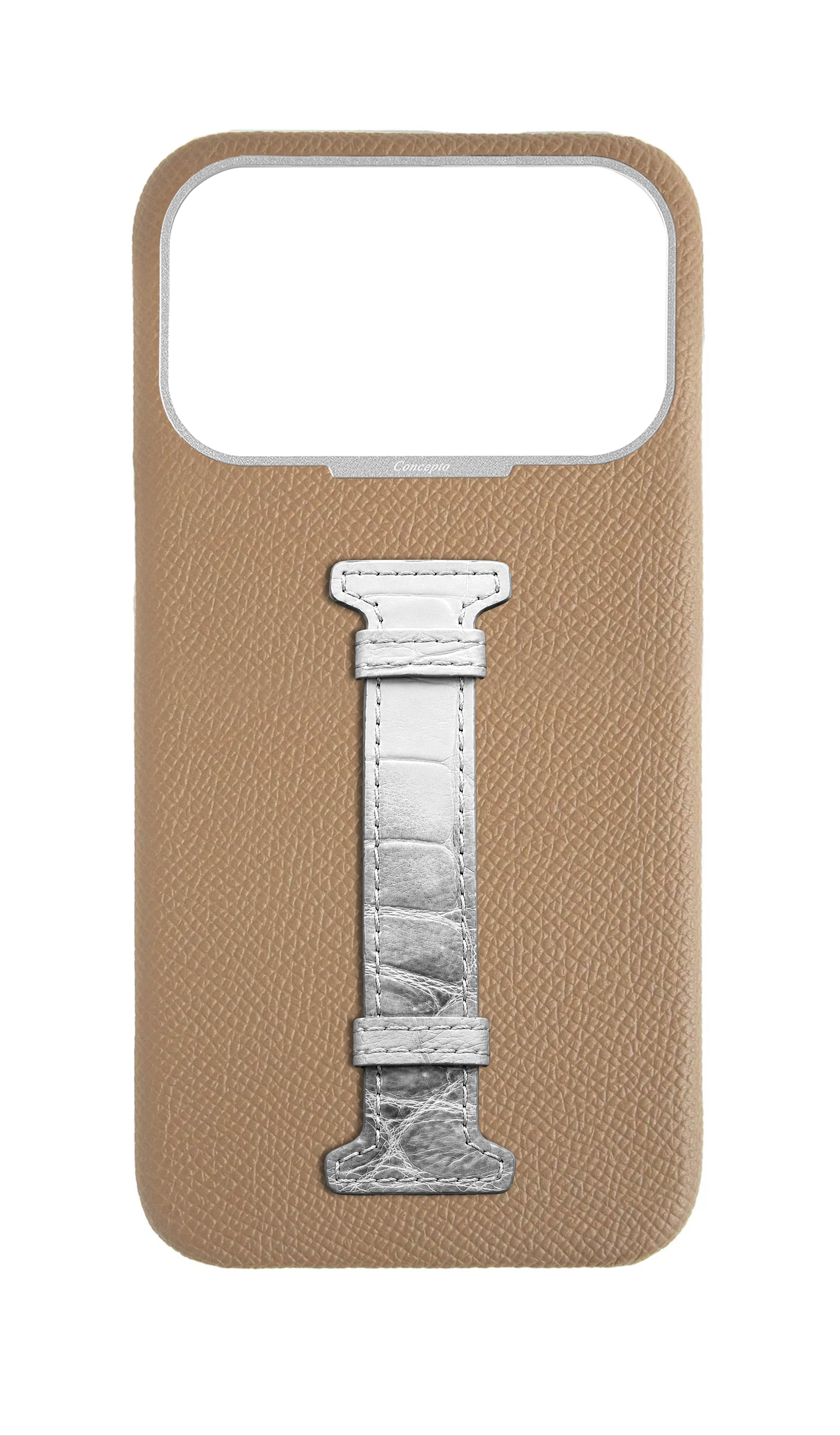 Beige Himalayan Exotic Crocodile Middle Strap Case
