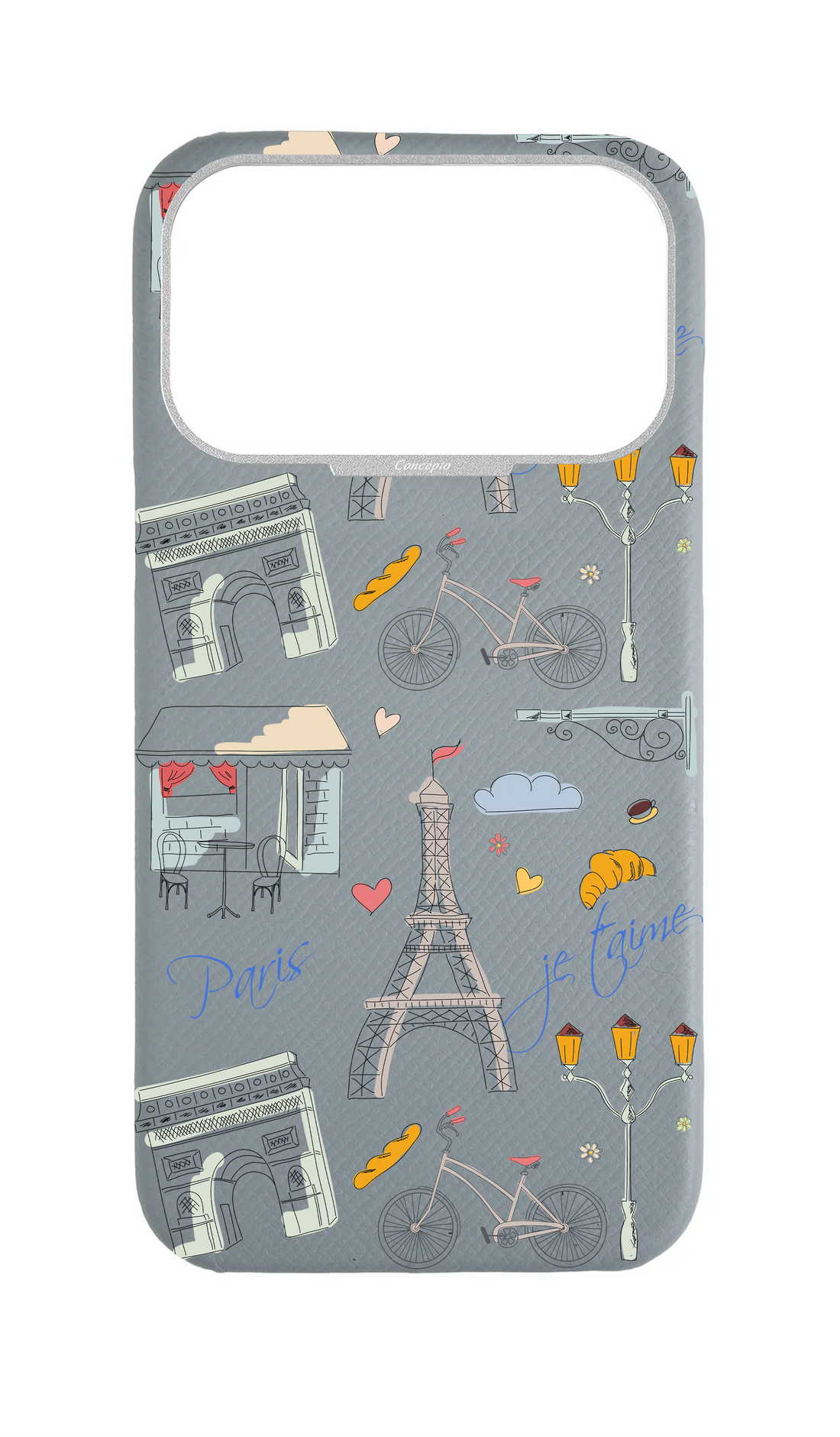 Light Blue Grey Strapless Case - Bonjour Paris