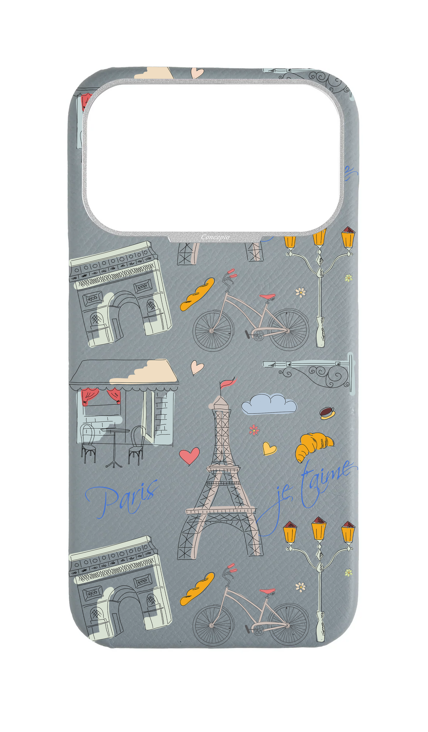 Light Blue Grey Strapless Case - Bonjour Paris