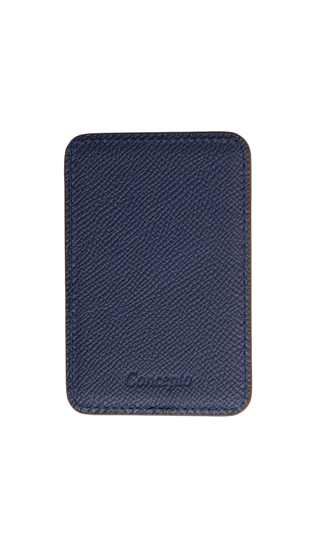 Navy Ostrich Contour MagSafe Wallet - The Curve