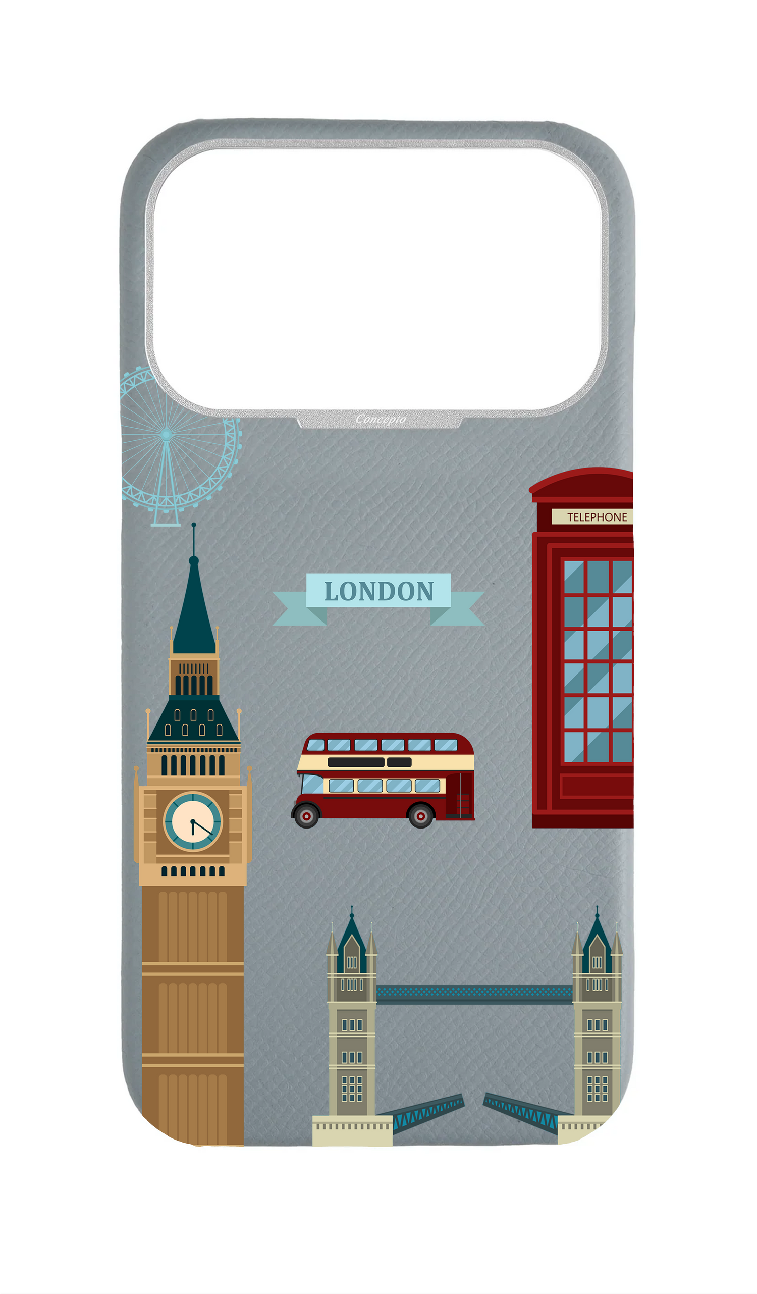 Light Blue Grey Strapless Case - The London Edit