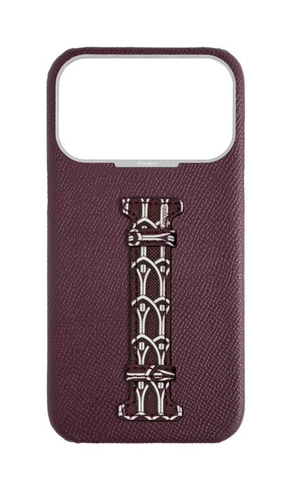 Maroon Monogram Middle Strap Case