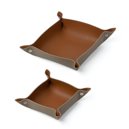 Peanut / Brown Leather Tray