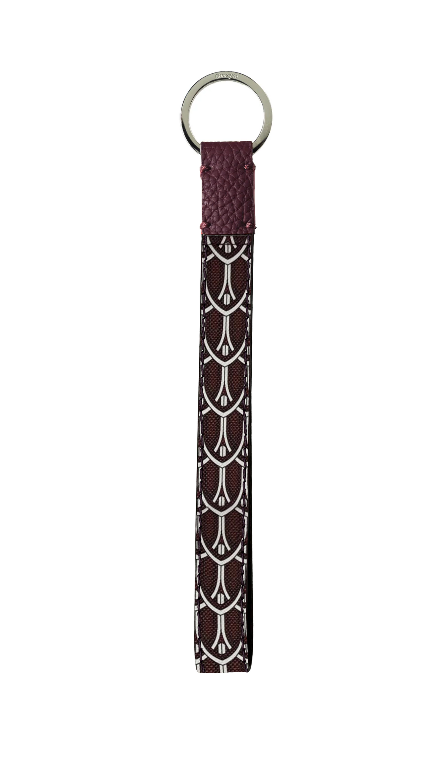 Maroon Monogram Keychain