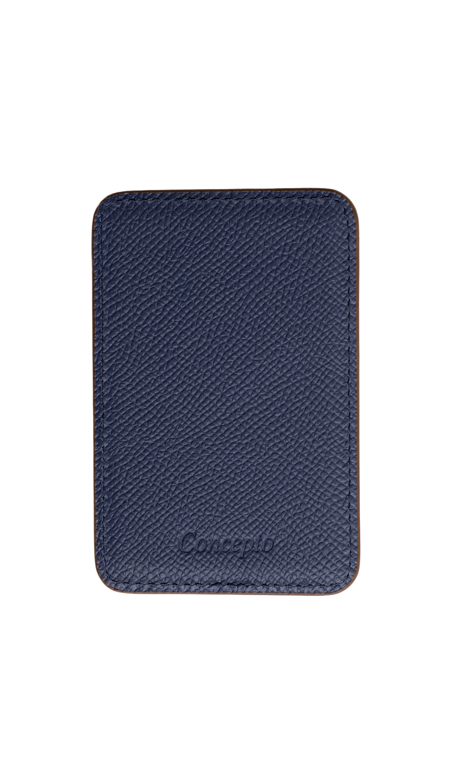 Navy Ostrich Contour MagSafe Wallet - The Wave