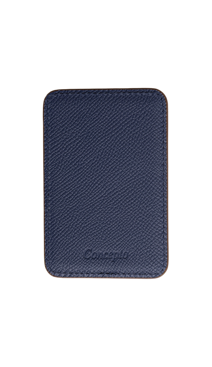 Navy Ostrich Contour MagSafe Wallet - The Wave