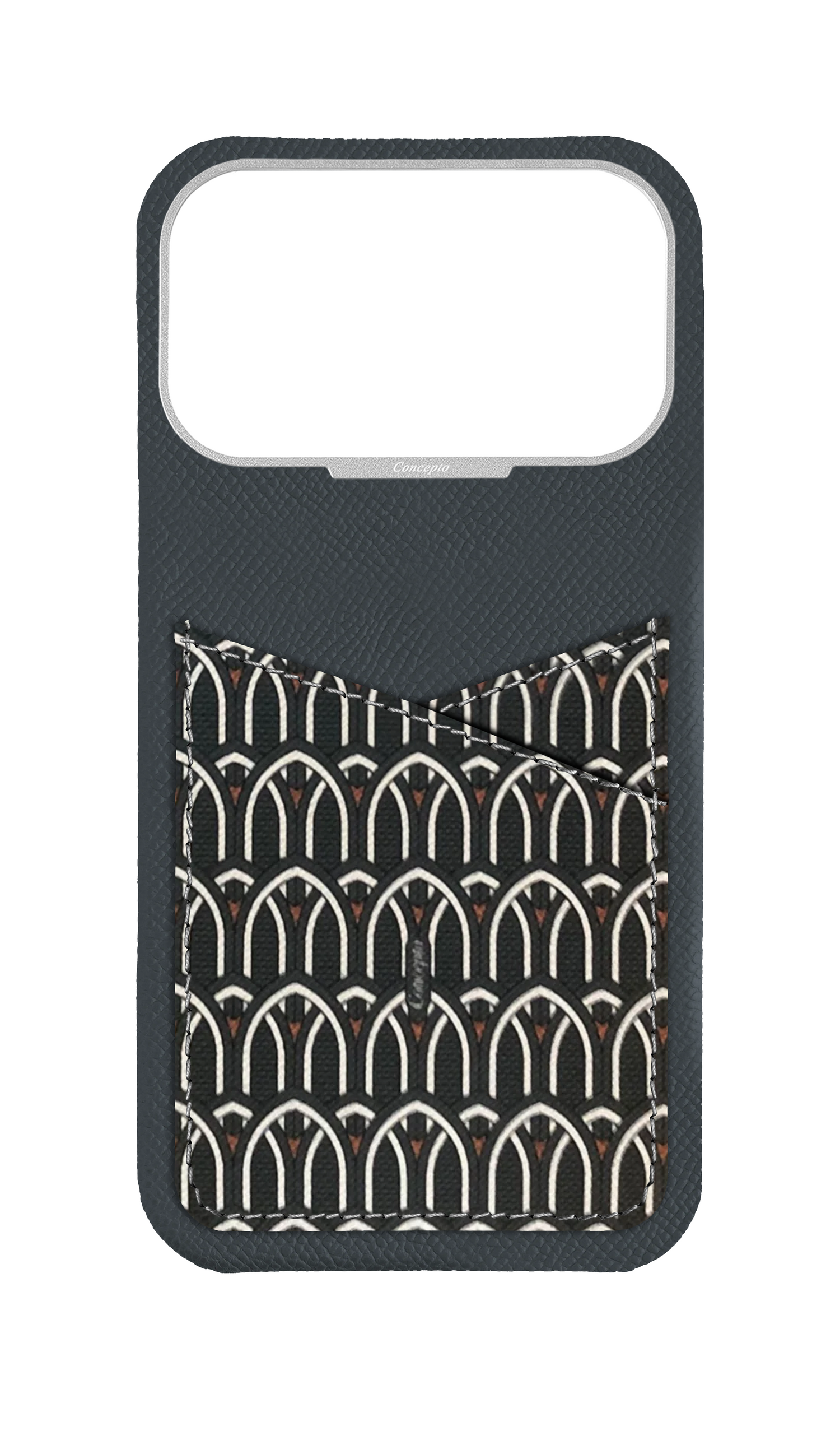 Grey Monogram Pocket Case