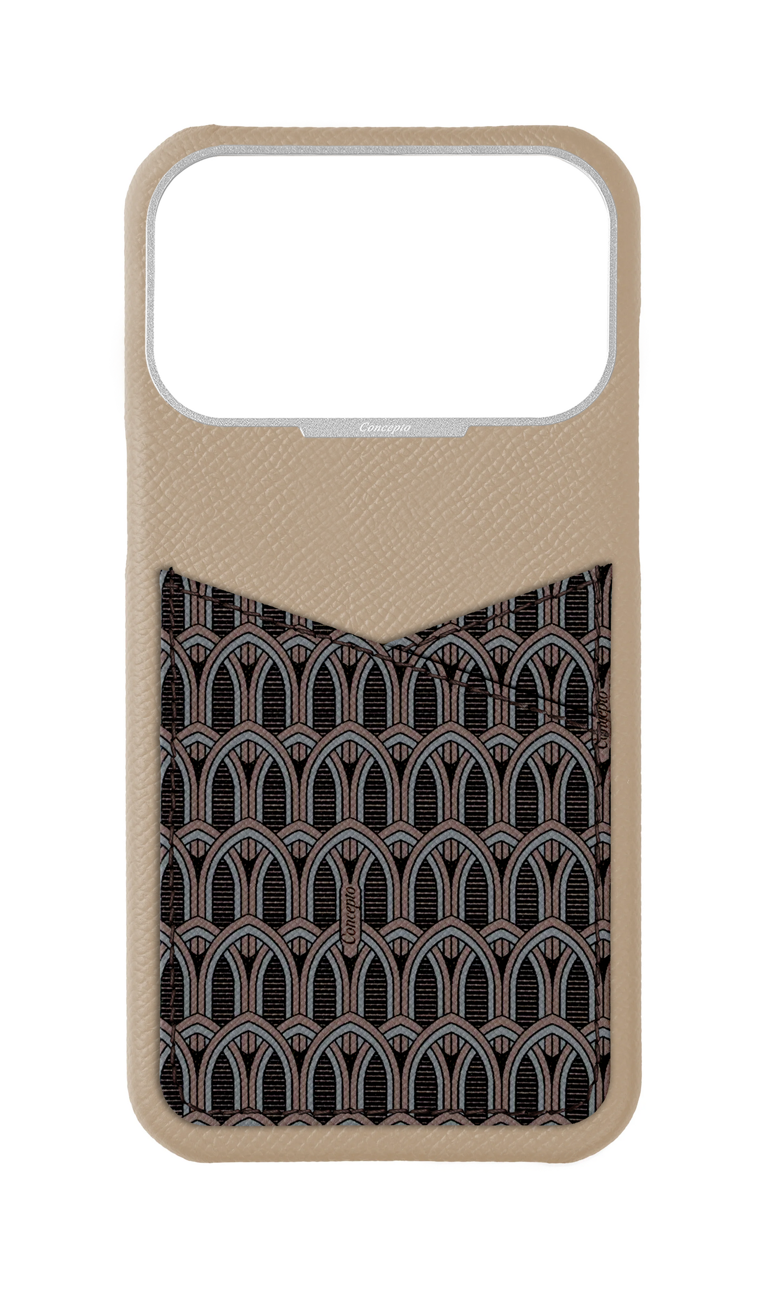 Cream Monogram Pocket Case