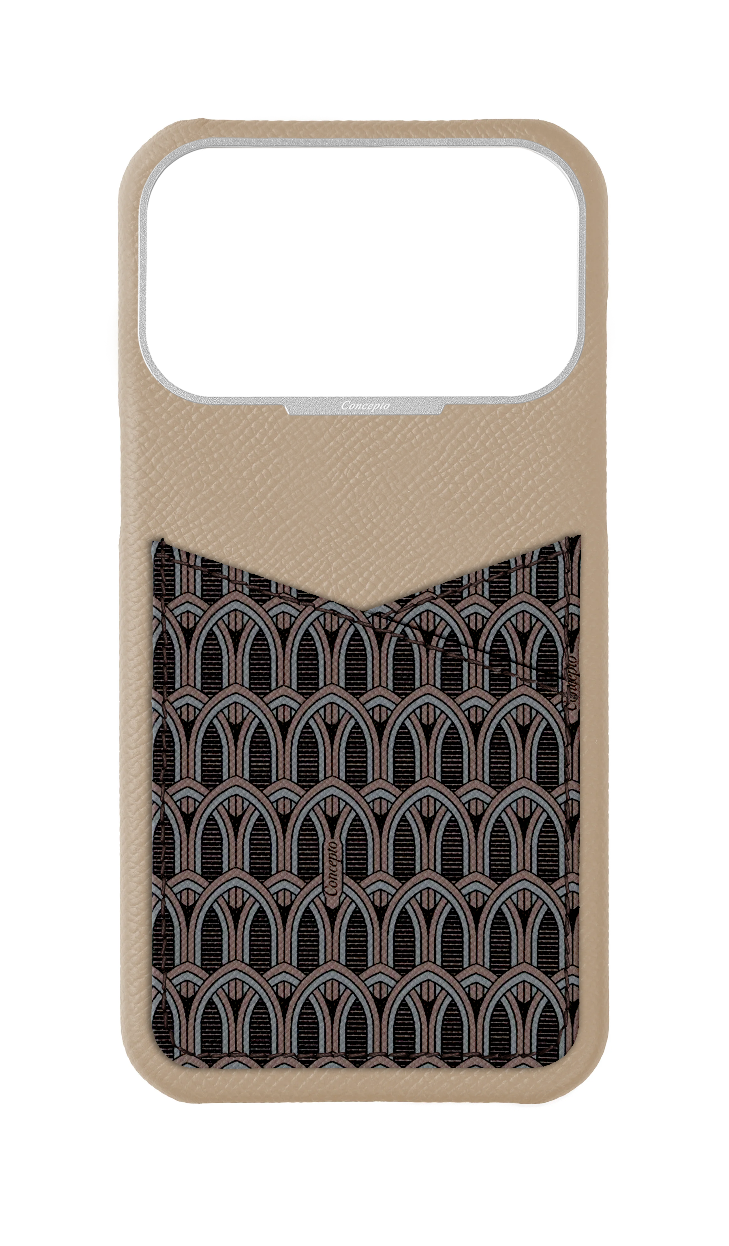 Cream Monogram Pocket Case