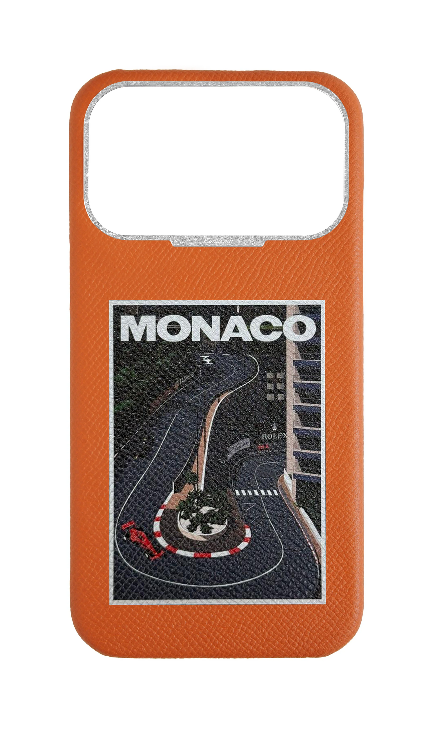 Orange Strapless Epsom Case - Monaco