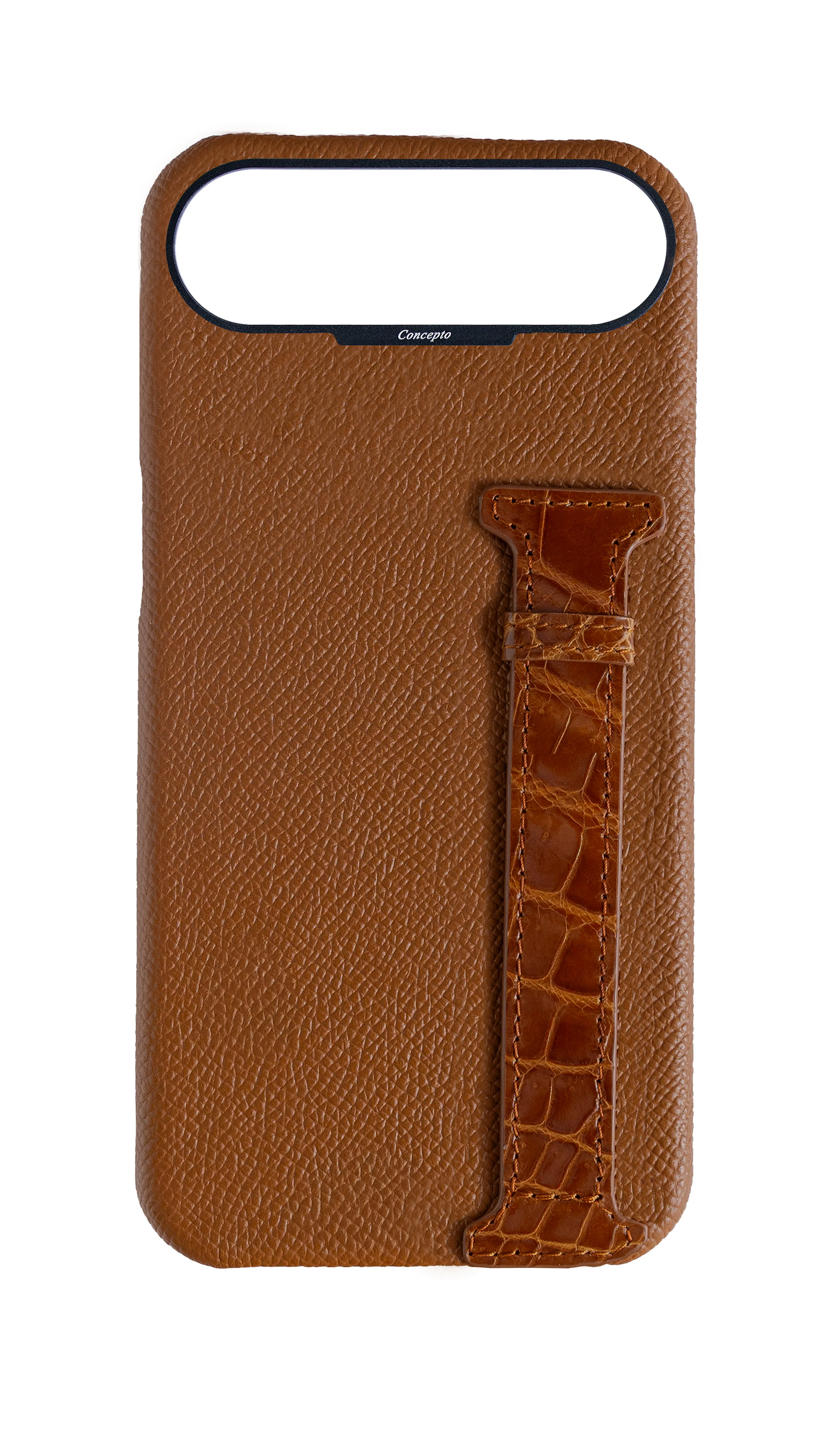 Tan Exotic Crocodile Side Strap Case