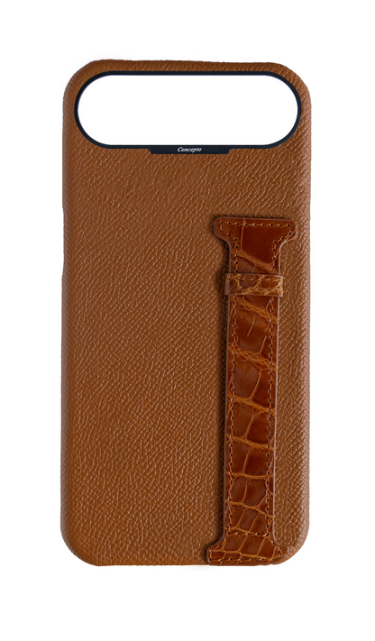 Tan Exotic Crocodile Side Strap Case