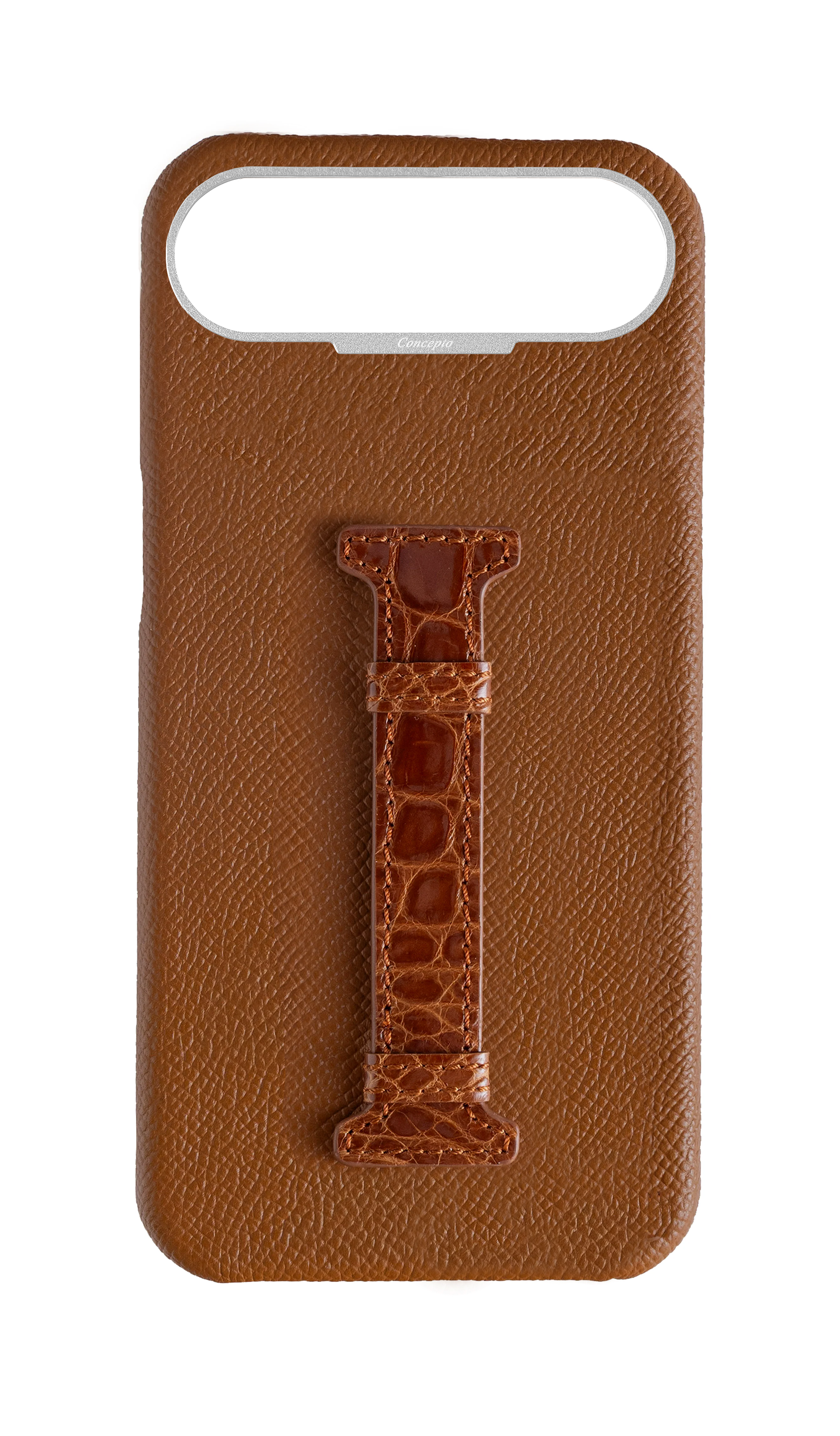 Tan Exotic Crocodile Middle Strap Case