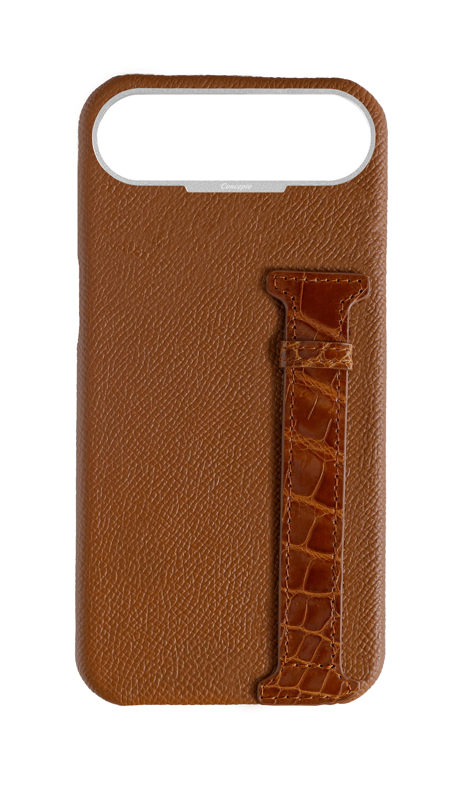 Tan Exotic Crocodile Side Strap Case