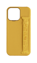 Yellow Exotic Crocodile Side Strap Case