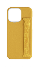 Yellow Exotic Crocodile Side Strap Case