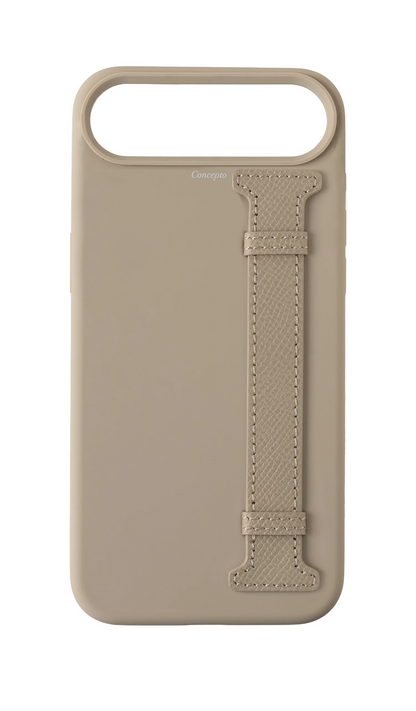 Cream Silicon Side Strap Case