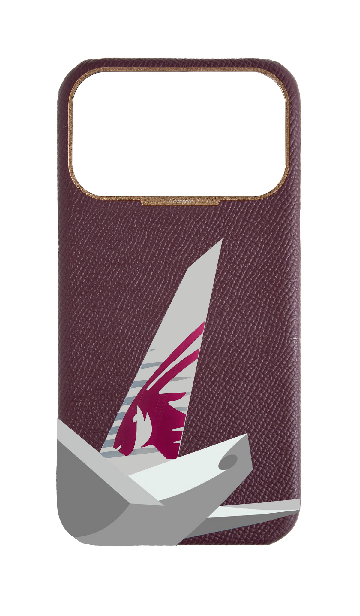Maroon Strapless Epsom Case - QA Tail