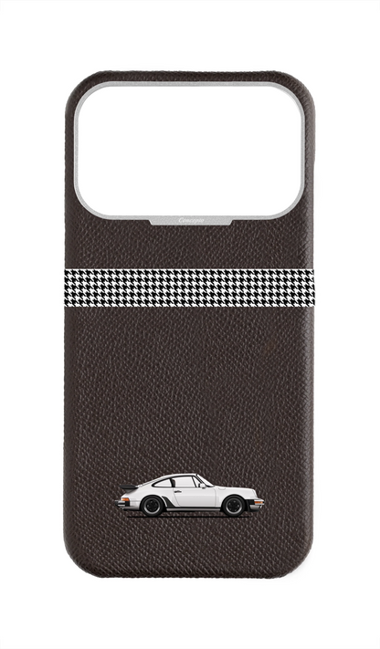 Brown Strapless Epsom Case - Retro Sport Design