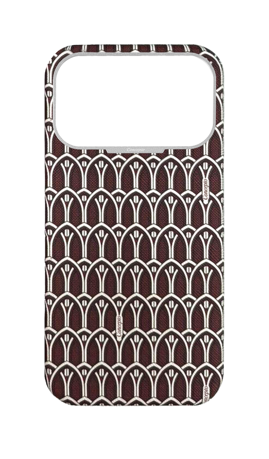 Maroon Monogram Strapless Case