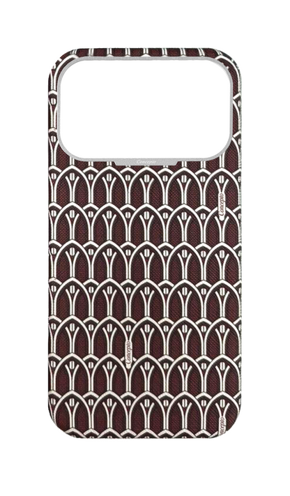 Maroon Monogram Strapless Case