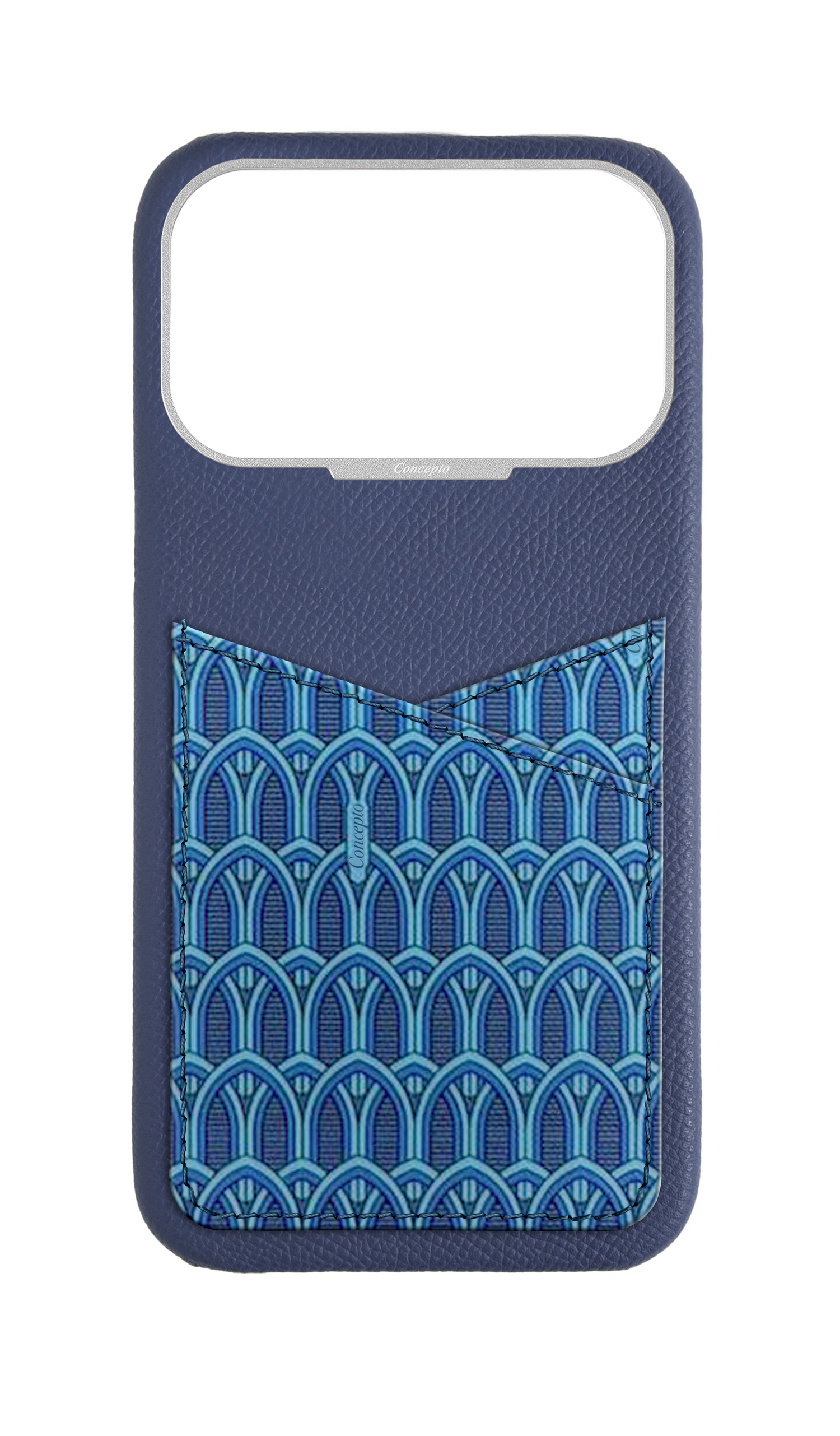 Blue Monogram Pocket Case