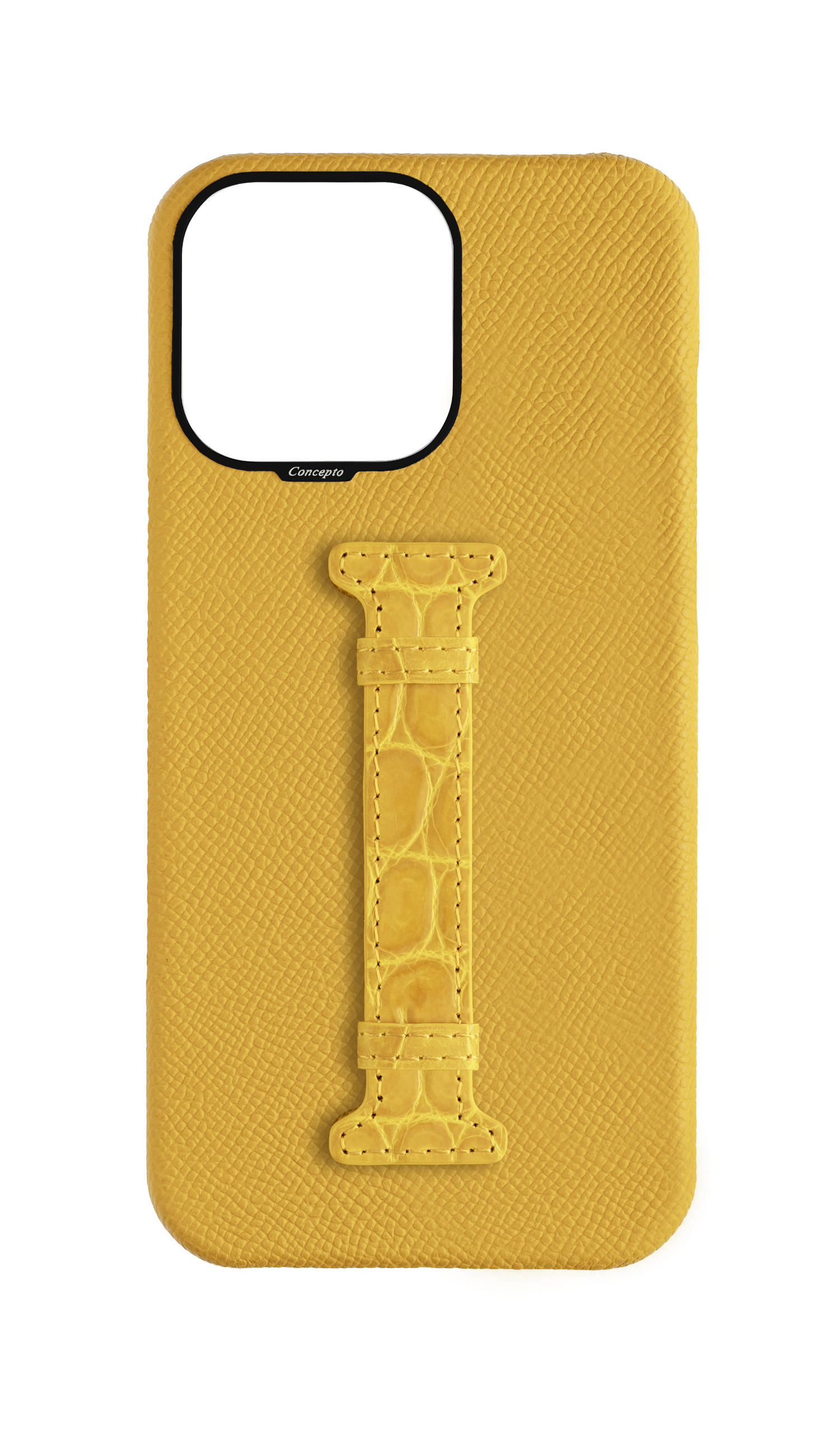 Yellow Exotic Crocodile Middle Strap Case