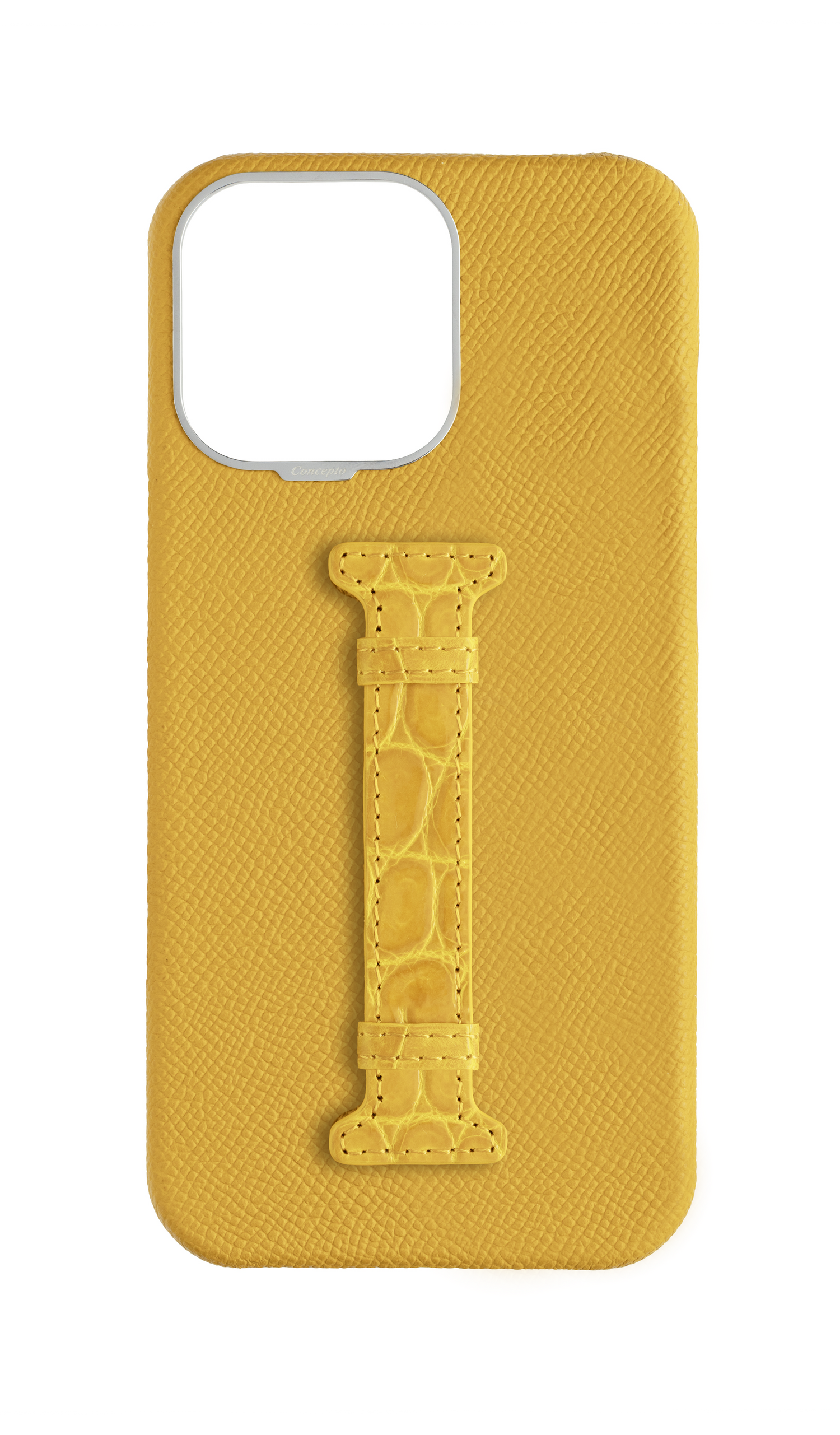 Yellow Exotic Crocodile Middle Strap Case
