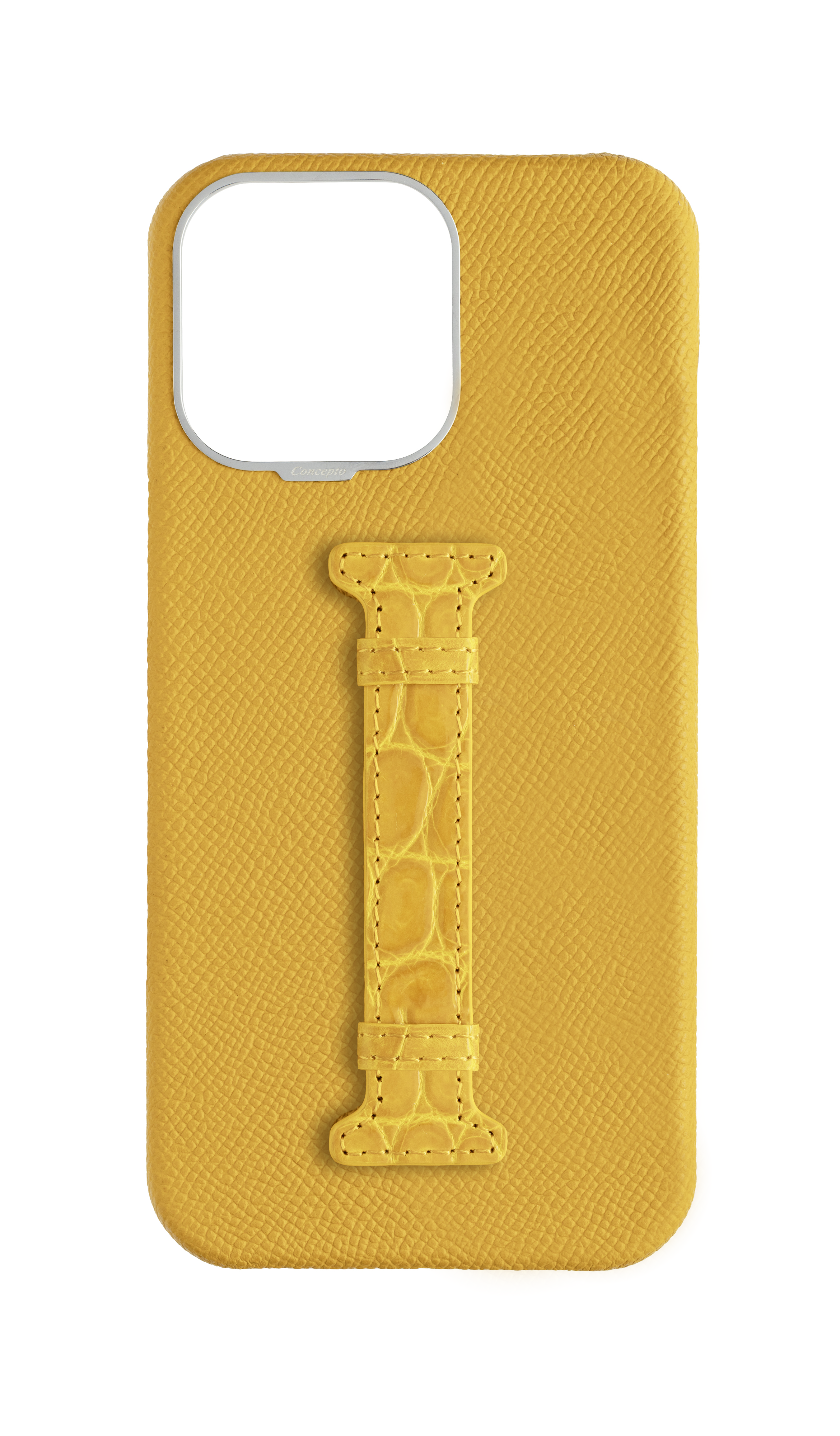 Yellow Exotic Crocodile Middle Strap Case