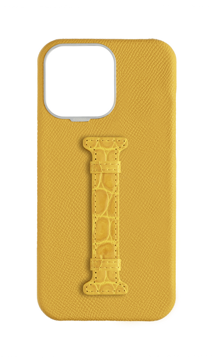 Yellow Exotic Crocodile Middle Strap Case