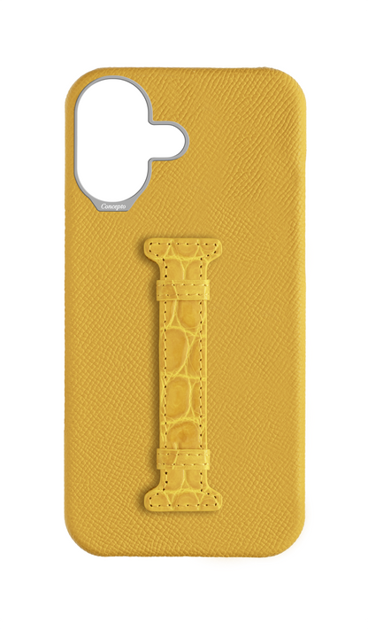 Yellow Exotic Crocodile Middle Strap Case