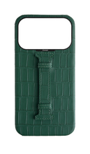 Matte Royal Green Embossed Crocodile Case