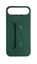 Matte Royal Green Embossed Crocodile Case