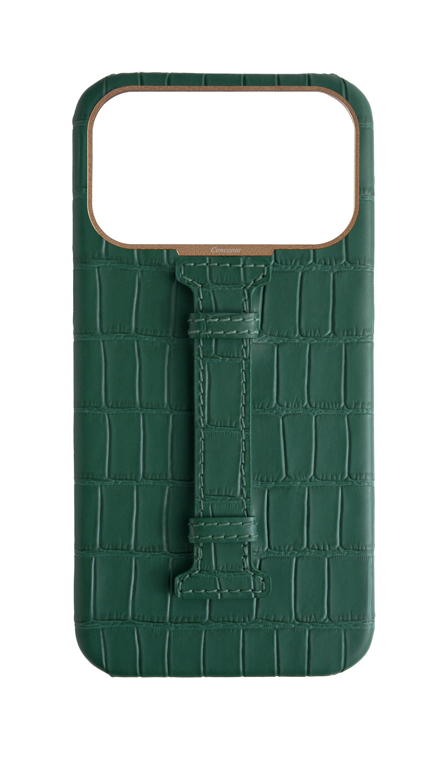 Matte Royal Green Embossed Crocodile Case