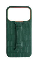 Matte Royal Green Embossed Crocodile Case