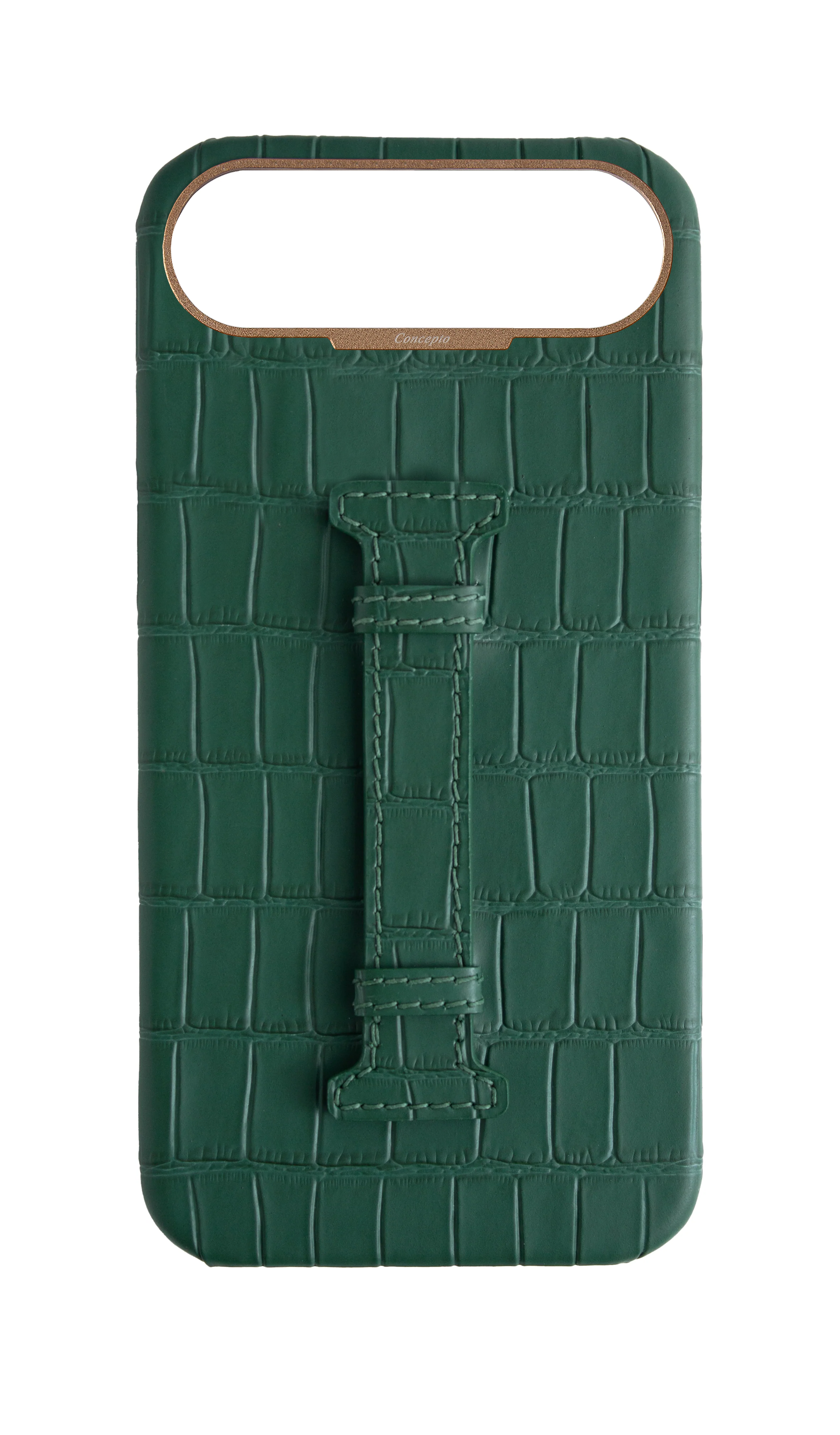 Matte Royal Green Embossed Crocodile Case