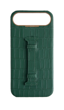 Matte Royal Green Embossed Crocodile Case