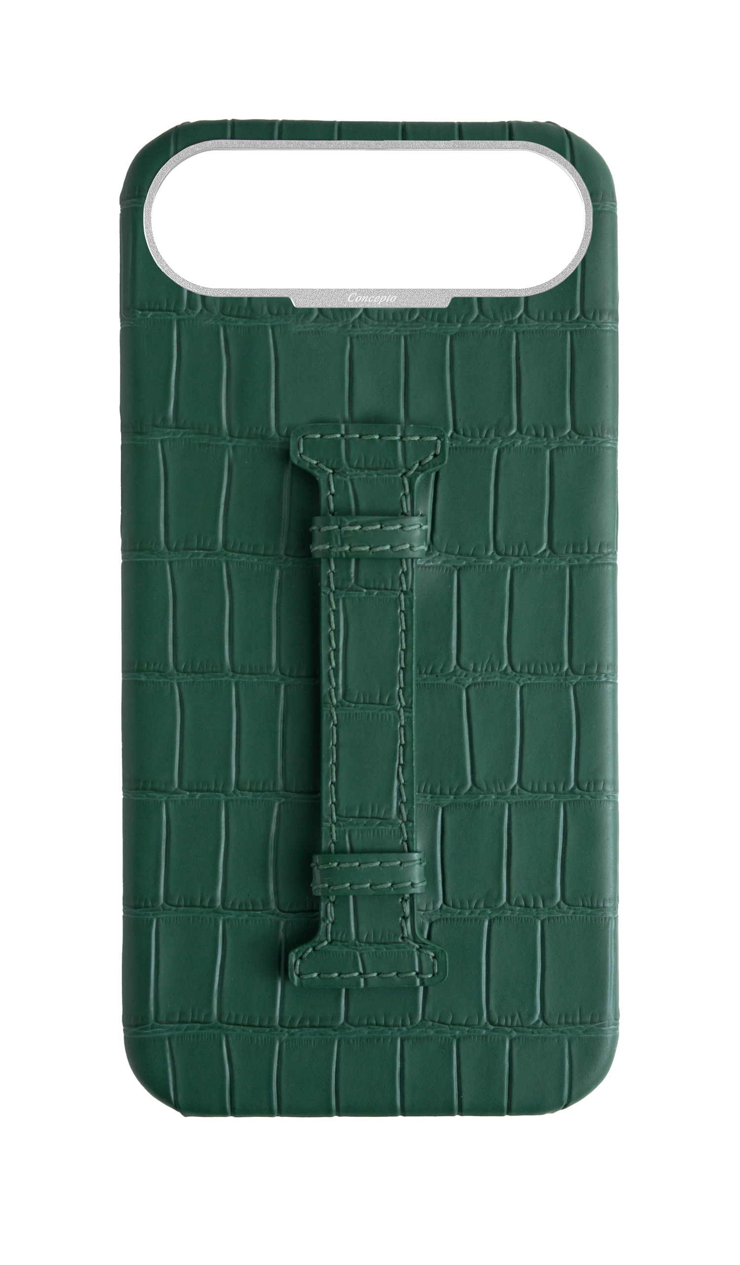 Matte Royal Green Embossed Crocodile Case