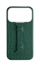 Matte Royal Green Embossed Crocodile Case