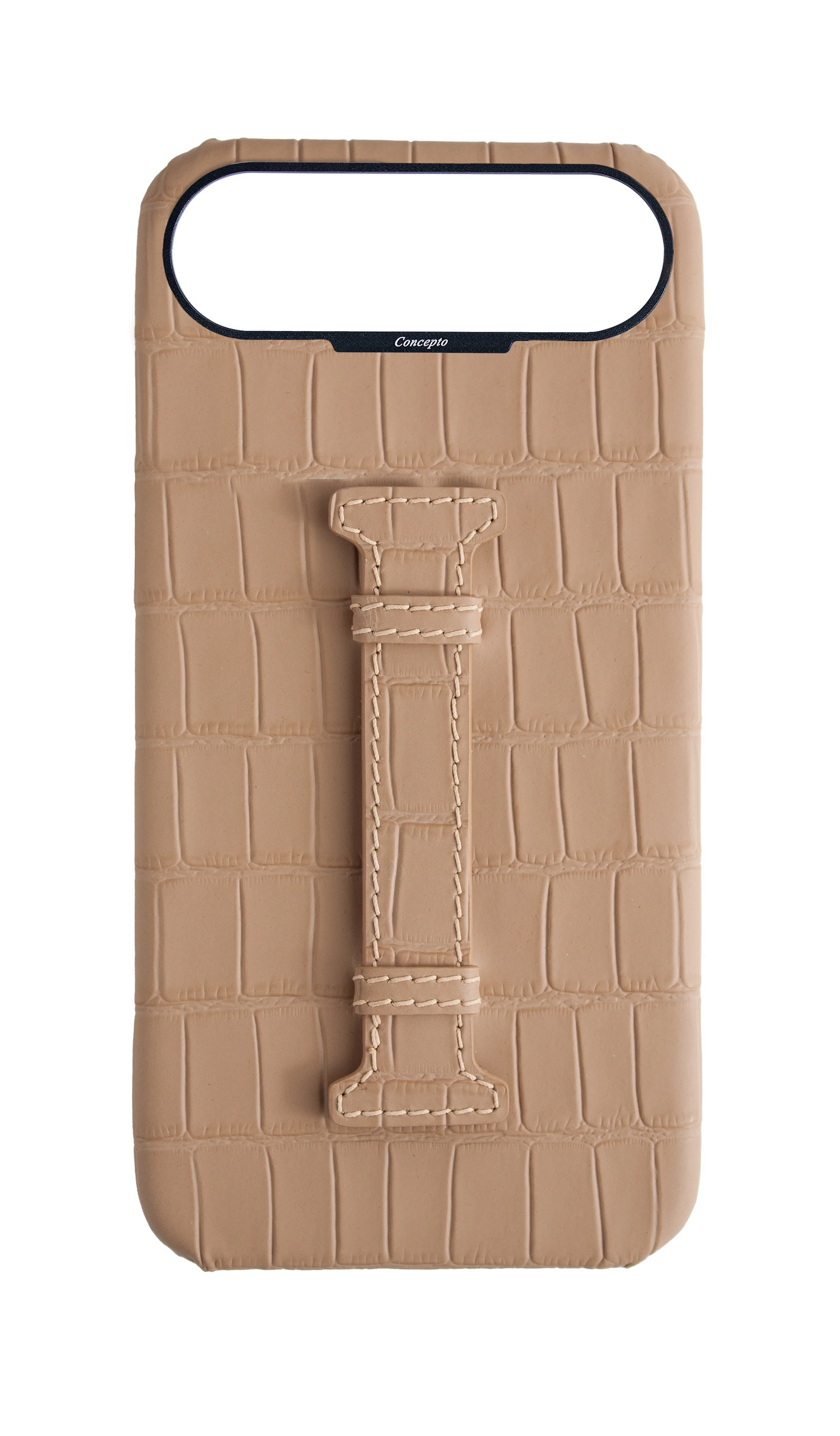 Matte Nude Embossed Crocodile Case
