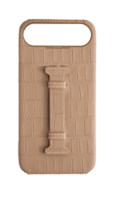 Matte Nude Embossed Crocodile Case