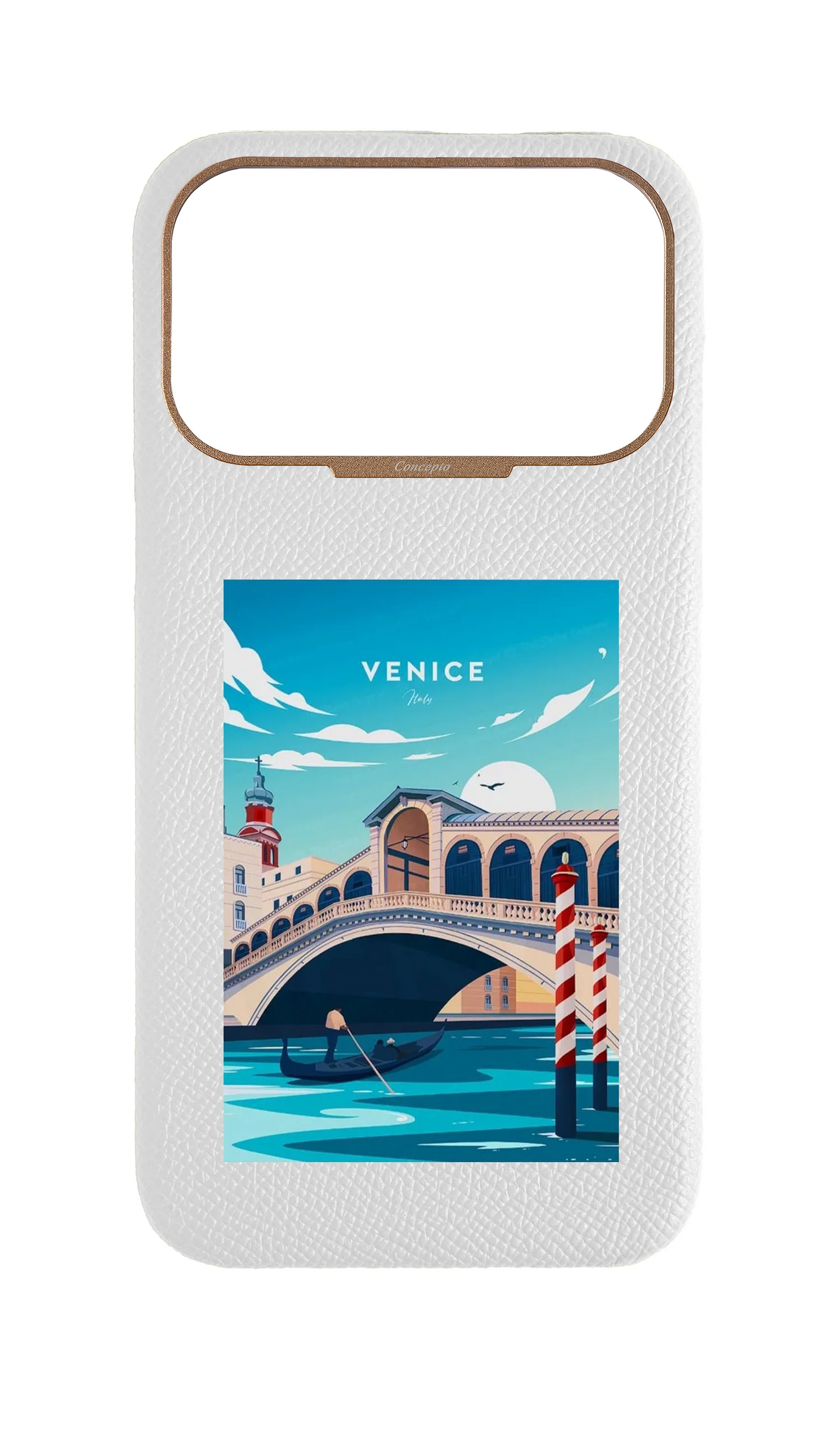 White Epsom Strapless Case - Venice